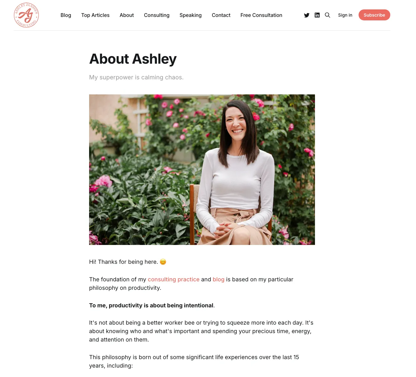 Ashley Janssen website