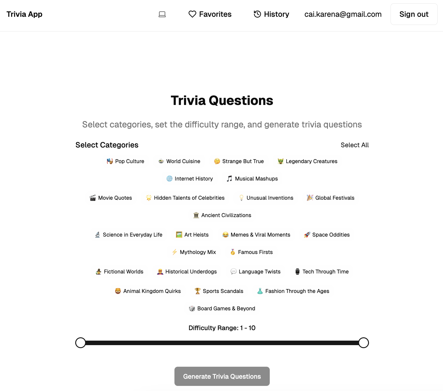 Trivia App Preview